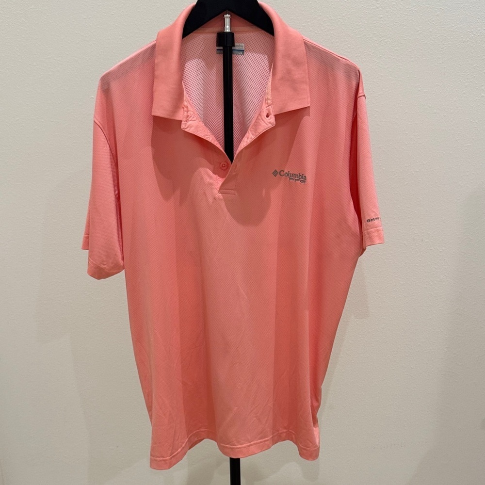 Columbia Men's Omni shade Coral Polo Shirt